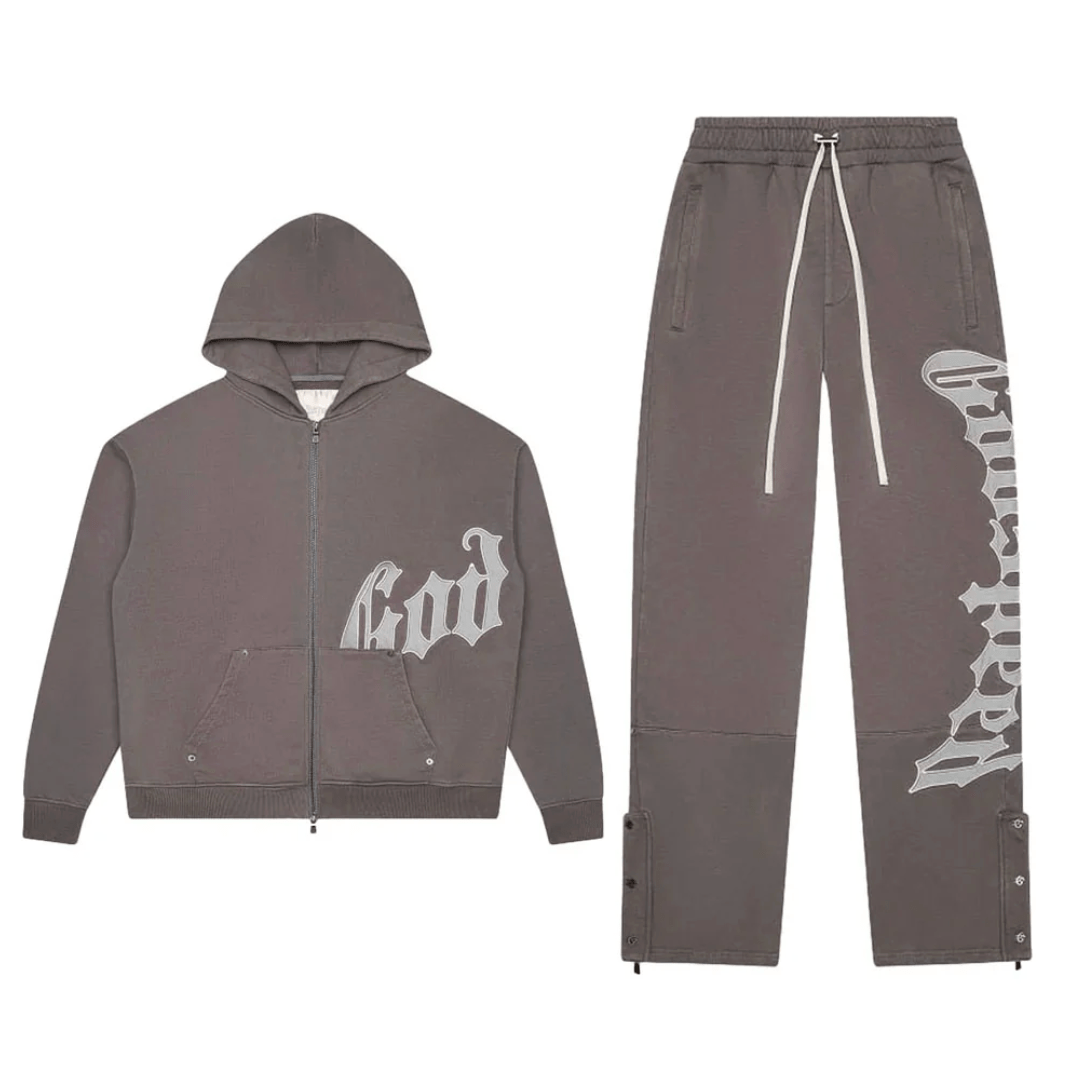 GODSPEED OG Logo Sweatsuit V2 (Stone Grey) - Lucid Soles