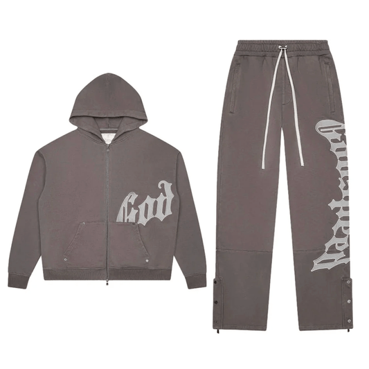 GODSPEED OG Logo Sweatsuit V2 (Stone Grey) - Lucid Soles