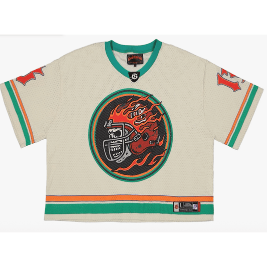 Godspeed First Down Jersey (Bone/Orange) - Lucid Soles