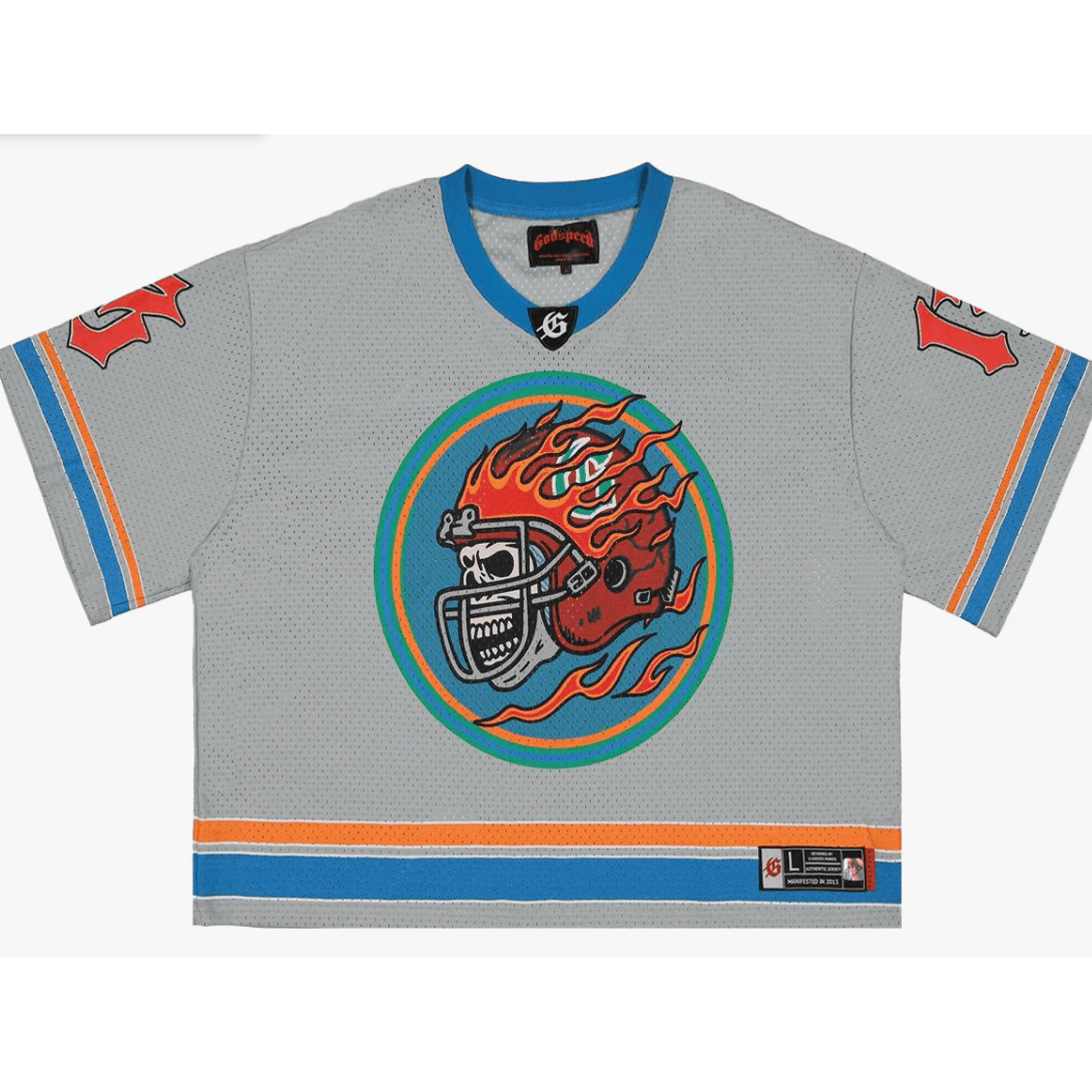 Godspeed First Down Jersey (Grey/Blue) - Lucid Soles