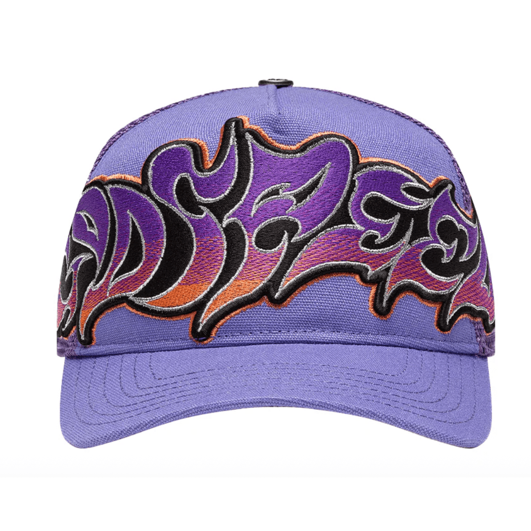 Godspeed Neo Trucker Hat (Purple/Orange) - Lucid Soles