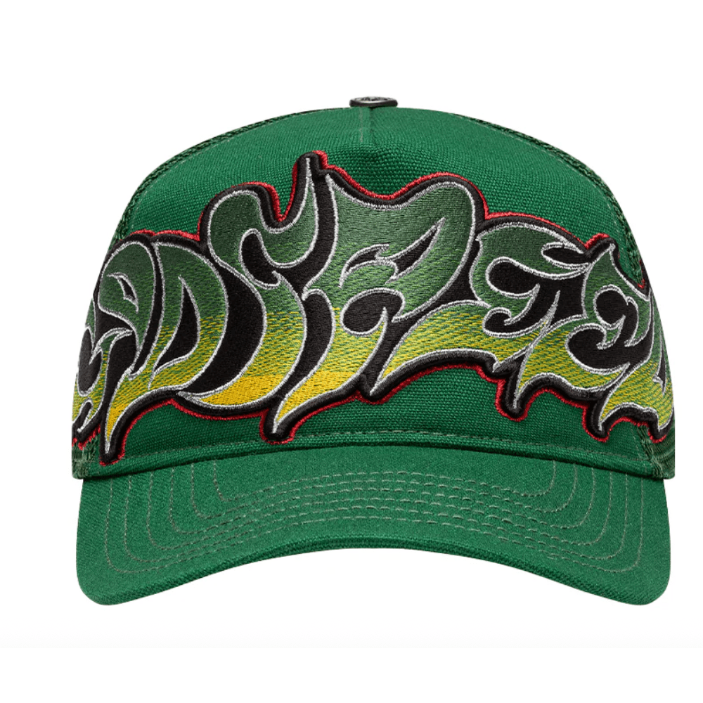 Godspeed Neo Trucker Hat (Green/Yellow) - Lucid Soles