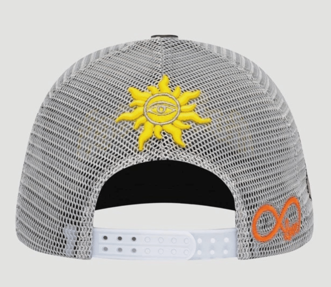 Godspeed Forever Trucker Hat (Grey/Yellow) - Lucid Soles