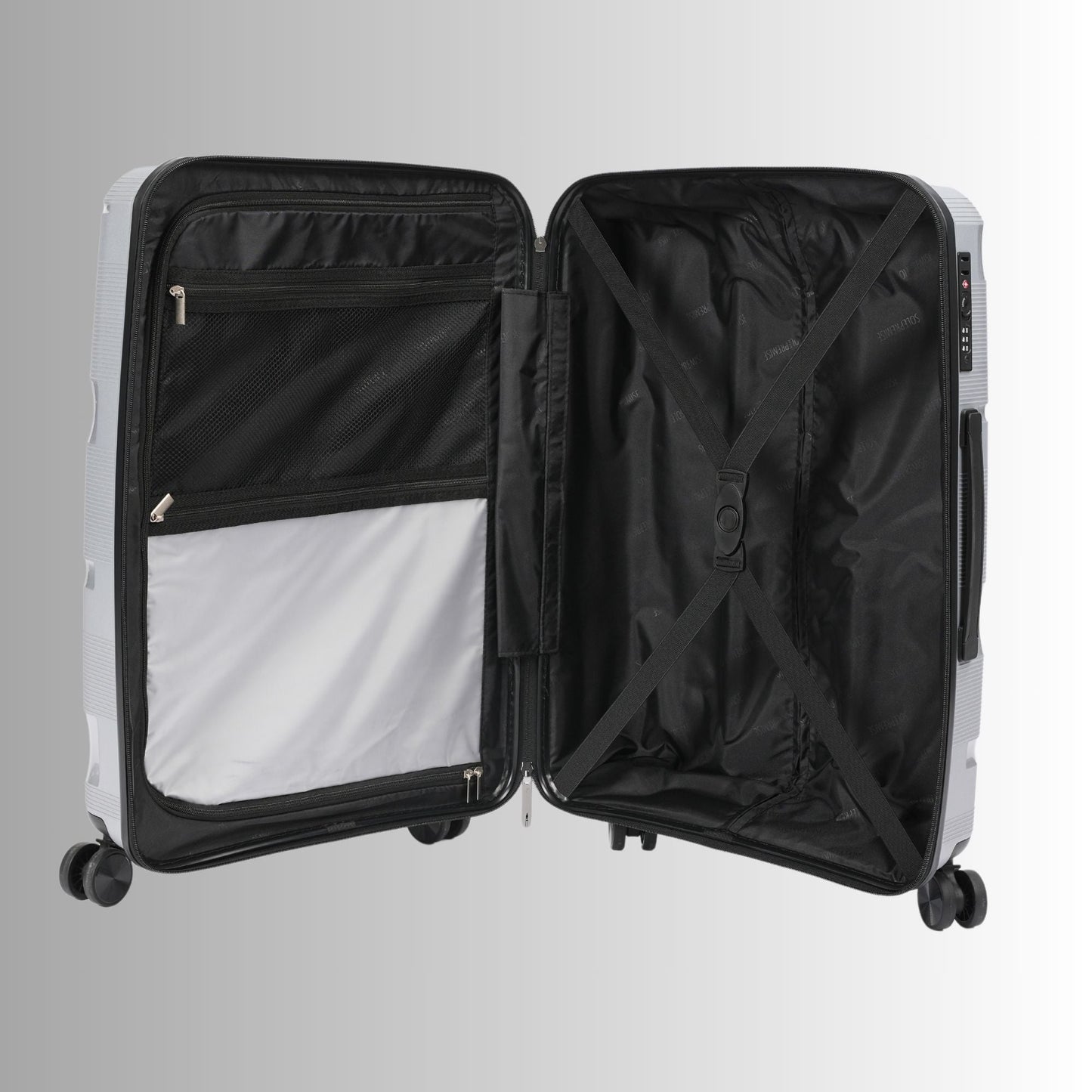 Silver Hardcase Roller Luggage Set (28', 24' and 20') - Lucid Soles