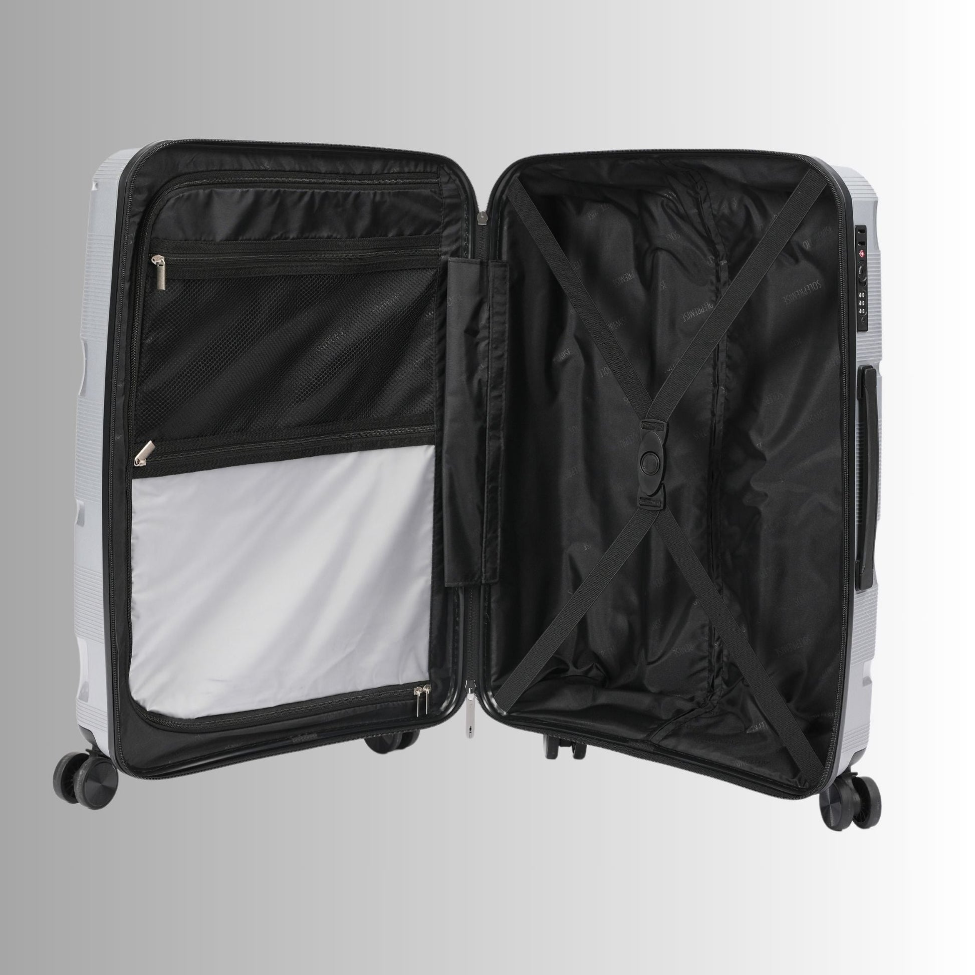 Silver Hardcase Roller Luggage Set (28', 24' and 20') - Lucid Soles