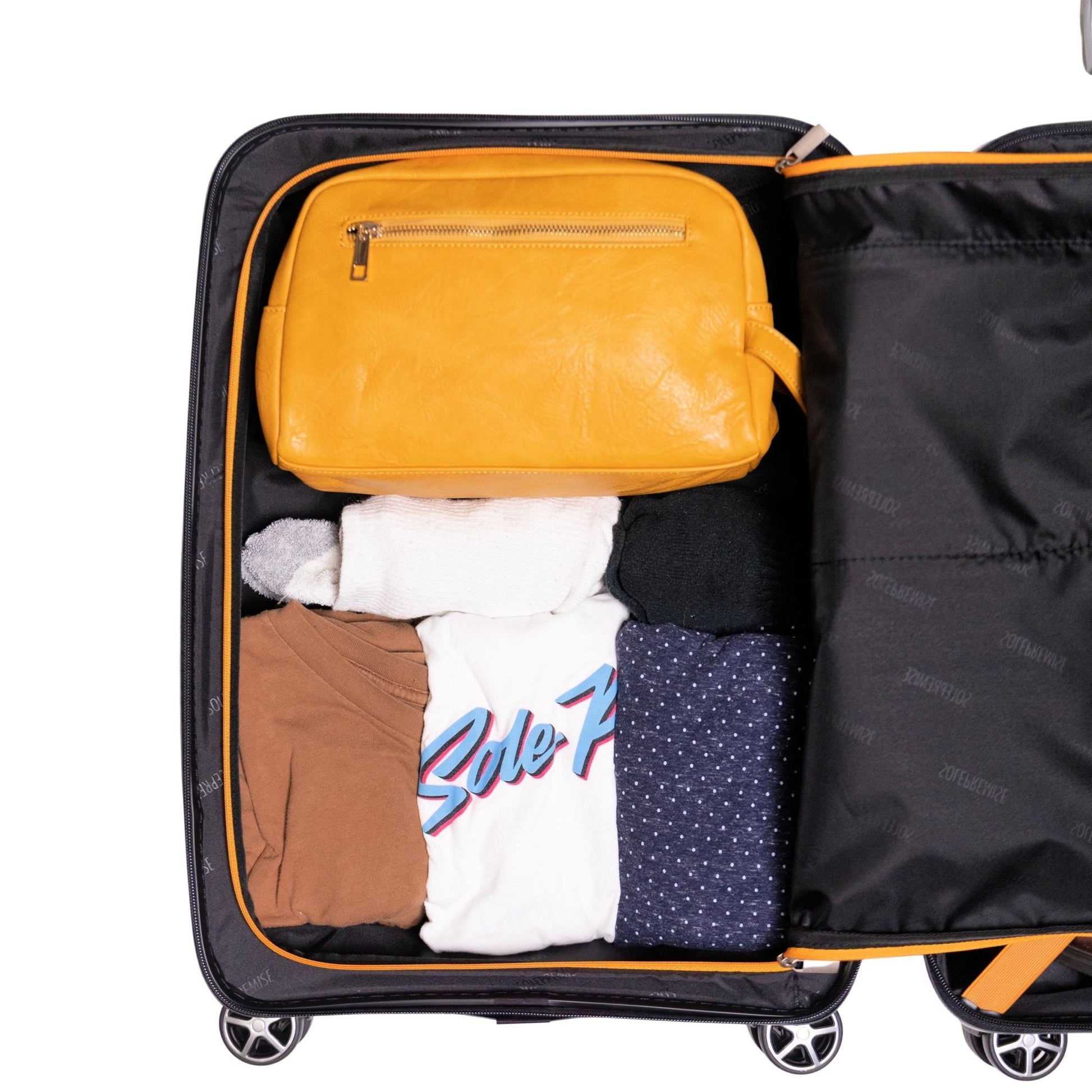 20 - inch Black Carry - On Hardcase Roller Luggage with 360° Wheels - Lucid Soles