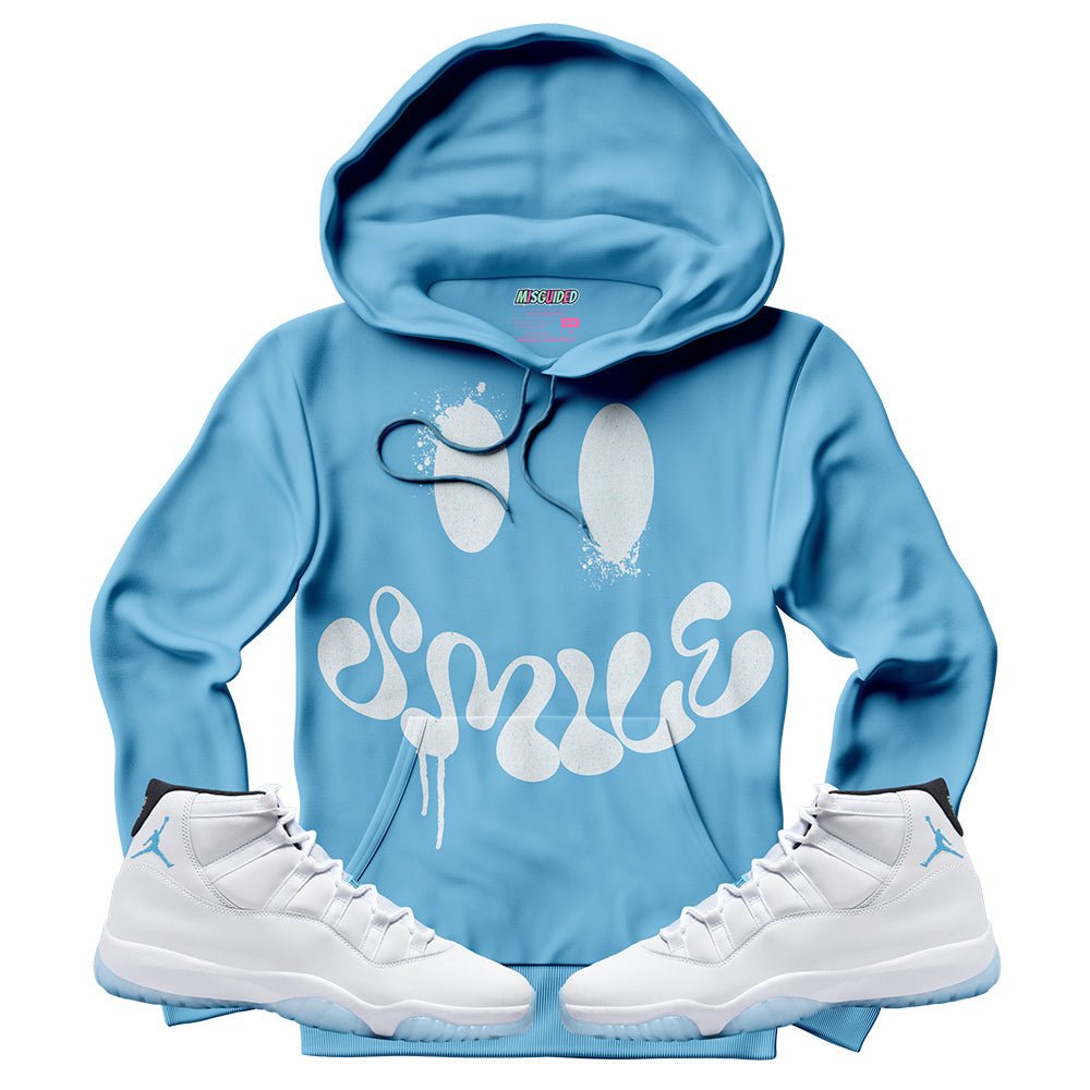 Smile (Air Jordan 11 Legend Blue) Hoodie - Lucid Soles