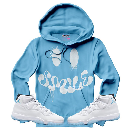 Smile (Air Jordan 11 Legend Blue) Hoodie - Lucid Soles