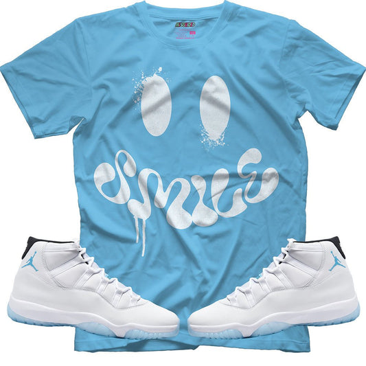 Smile (Air Jordan 11 Legend Blue) T-Shirt - Lucid Soles