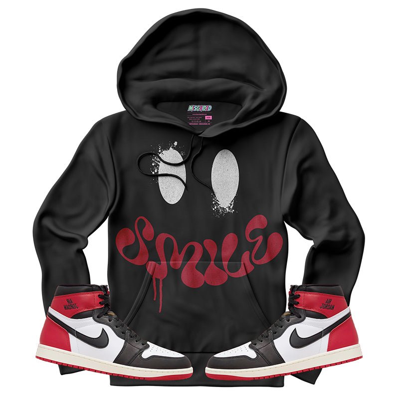 Smile (Air Jordan 1 High OG Black Toe Reimagined) Hoodie - Lucid Soles