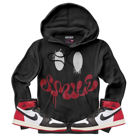 Smile (Air Jordan 1 High OG Black Toe Reimagined) Hoodie - Lucid Soles