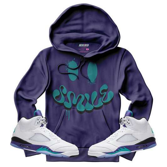 Smile (Air Jordan 5 Grape) Hoodie - Lucid Soles