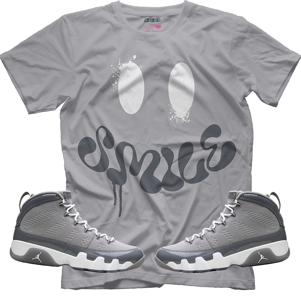 Smile (Air Jordan 9 Cool Grey) T-Shirt - Lucid Soles