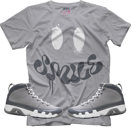 Smile (Air Jordan 9 Cool Grey) T-Shirt - Lucid Soles