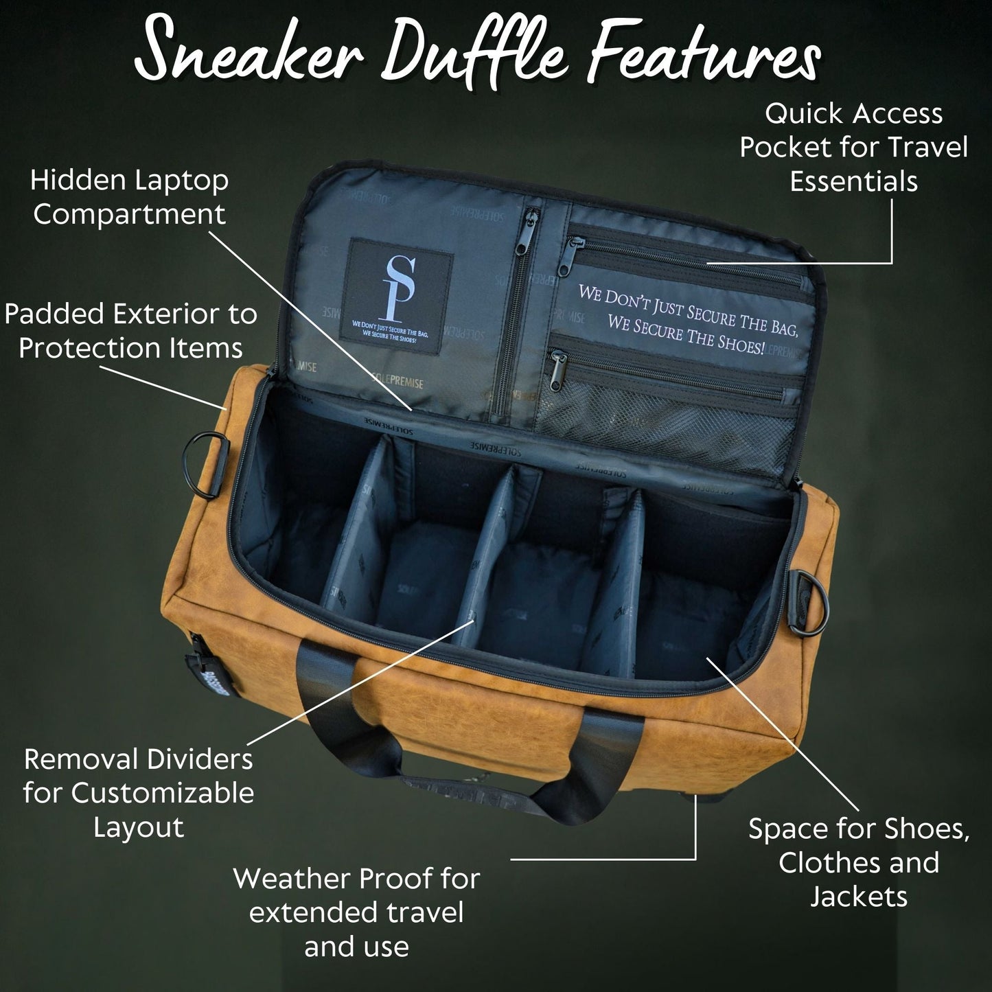 Brown Leather Sneaker Duffle - Lucid Soles