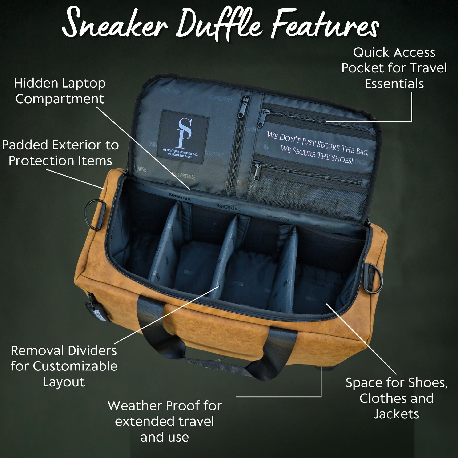 Brown Leather Sneaker Duffle - Lucid Soles