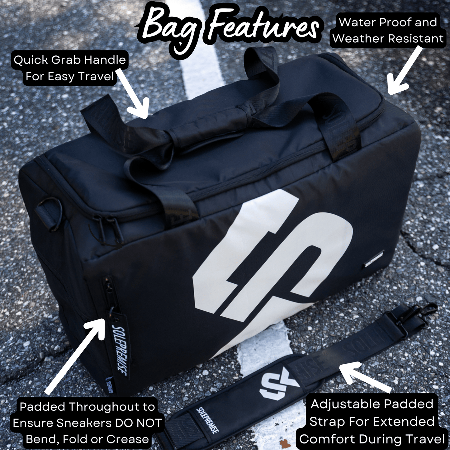 Black Sneaker Duffle - Lucid Soles