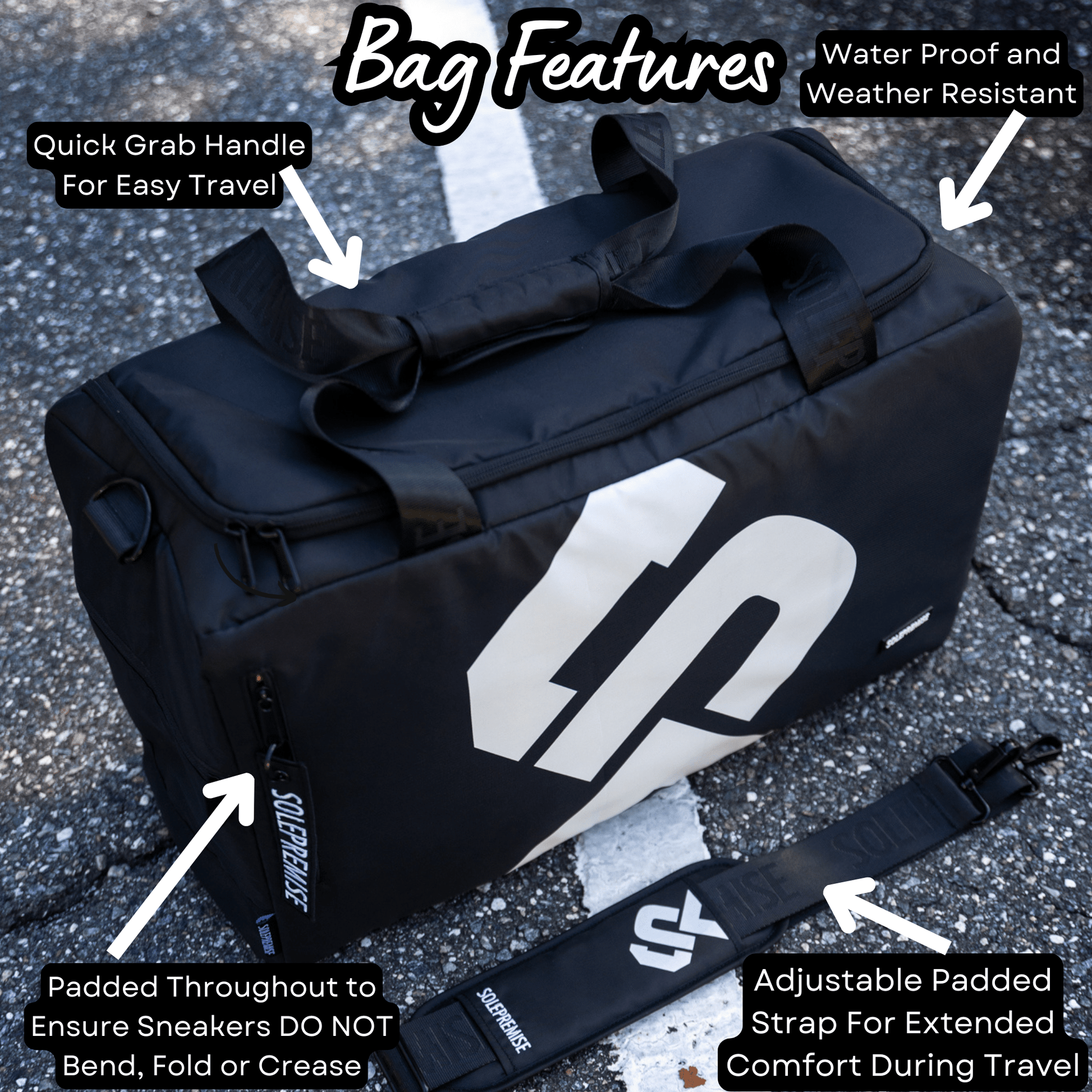 Black Sneaker Duffle - Lucid Soles