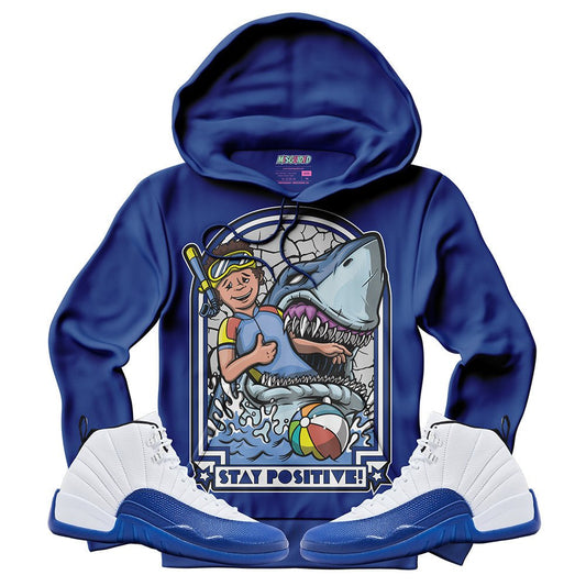 Stay Positive (Air Jordan 12 Blueberry) Hoodie - Lucid Soles