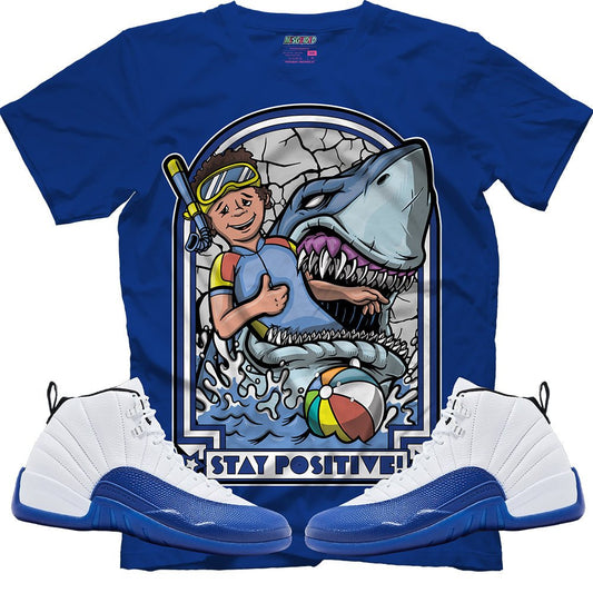 Stay Positive (Air Jordan 12 Blueberry) T-Shirt - Lucid Soles