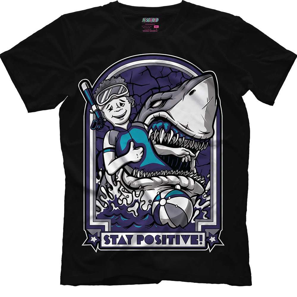 Stay Positive (Air Jordan 8 Aqua) T-Shirt - Lucid Soles