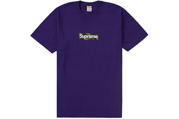 Supreme Camo Box Logo Tee FW23 Purple - Lucid Soles