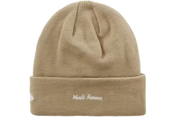 Supreme Box Logo Beanie (FW23) Dark Sand - Lucid Soles