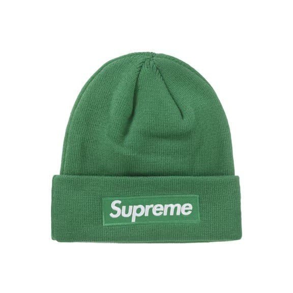 Supreme New Era Box Logo Beanie (FW24) Green - Lucid Soles