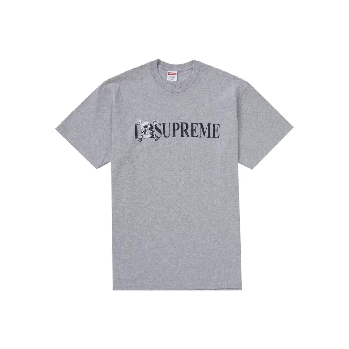 Supreme Skull Tee Heather Grey - Lucid Soles