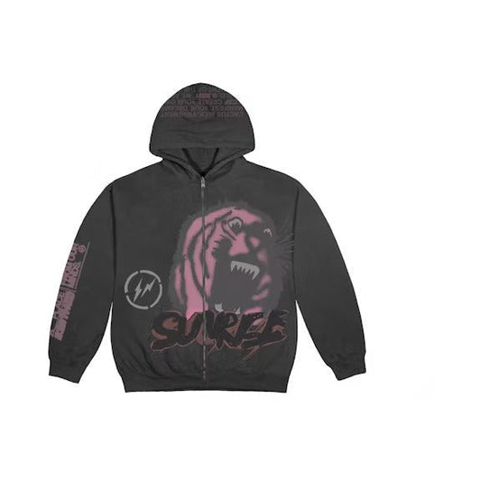 Travis Scott Cactus Jack For Fragment Sunrise Zip Up Hoodie Black