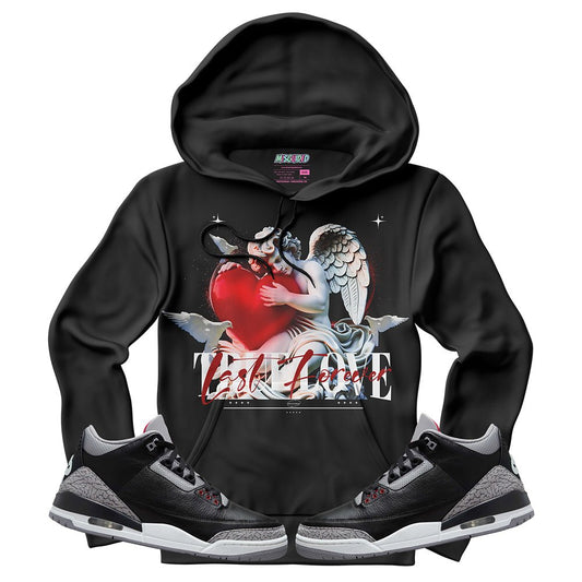 True Love Last Forever (Air Jordan 3 Black Cement) Hoodie - Lucid Soles