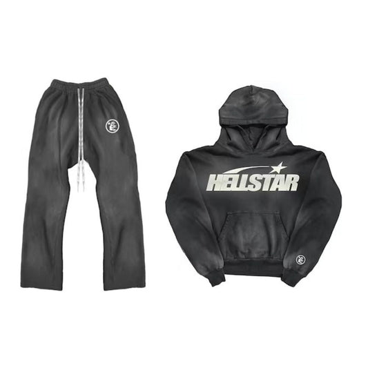 Hellstar Uniform Hoodie and Pants Black (Full Set) - Lucid Soles