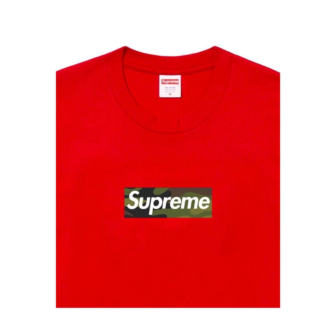 Supreme Camo Box Logo Tee FW23 Red - Lucid Soles