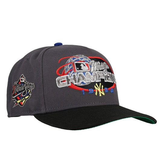 New York Yankees 1998 Champs New Era 9Fifty A Frame Snapback Hat (Graphite) - Lucid Soles