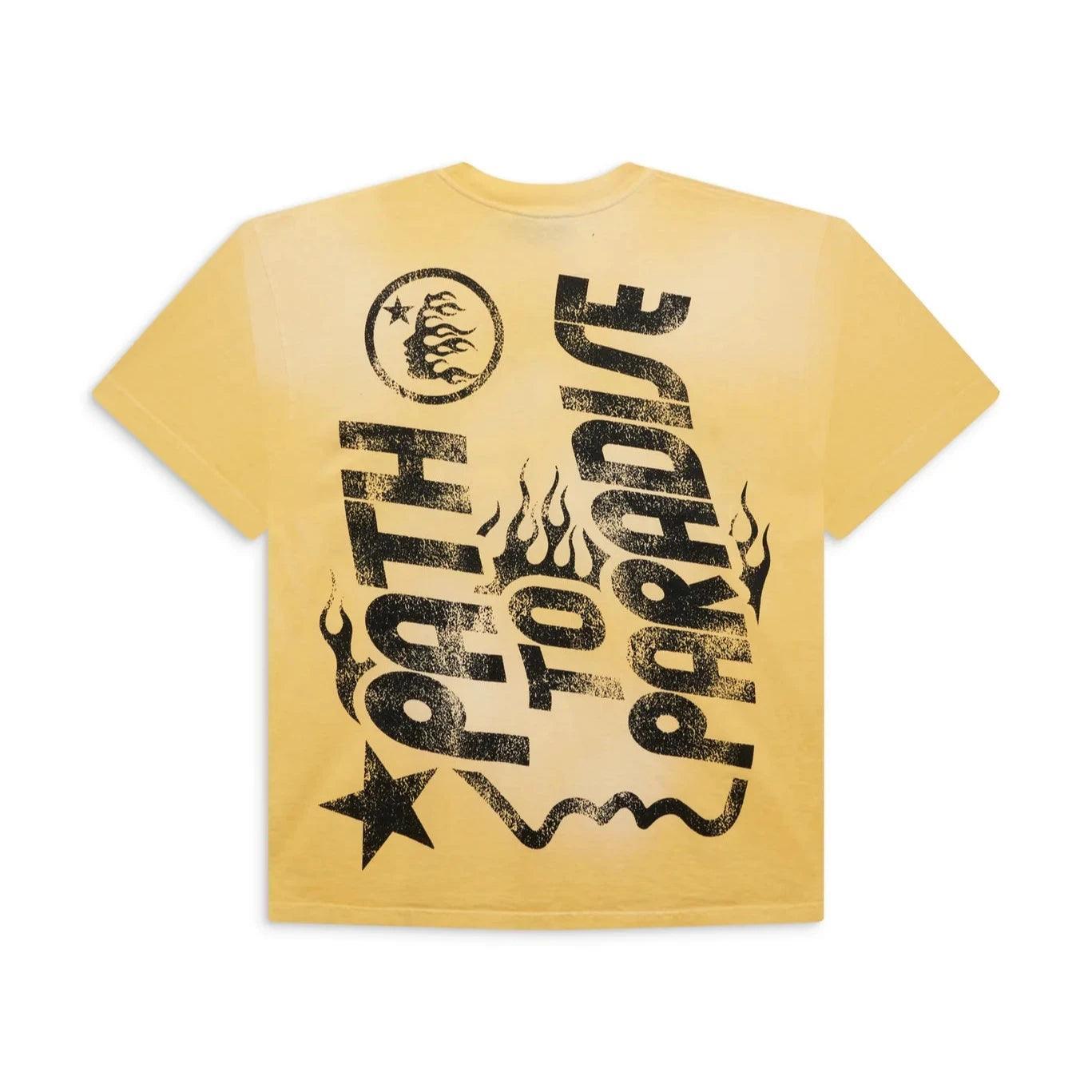 Hellstar Jesus T-Shirt Yellow - Lucid Soles