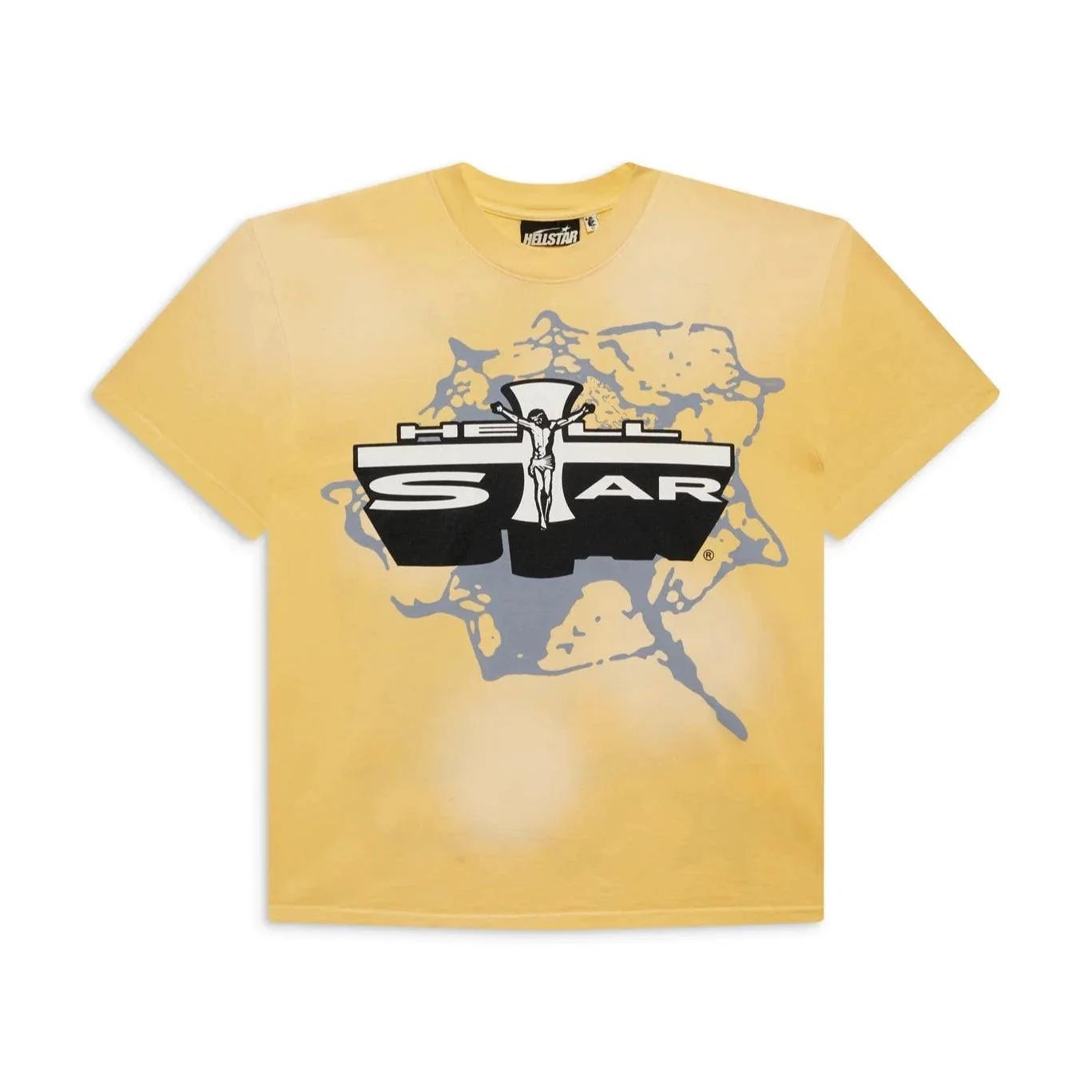 Hellstar Jesus T-Shirt Yellow - Lucid Soles