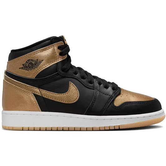 Jordan 1 Retro High OG Black Metallic Gold (GS) - Lucid Soles