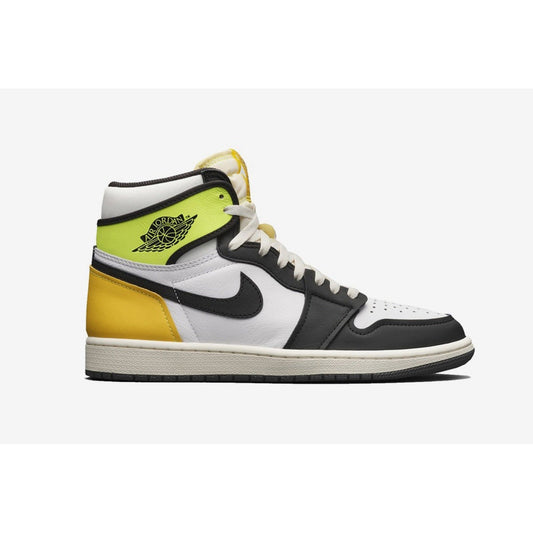 Air Jordan 1 Retro High White Black Volt University Gold - Lucid Soles