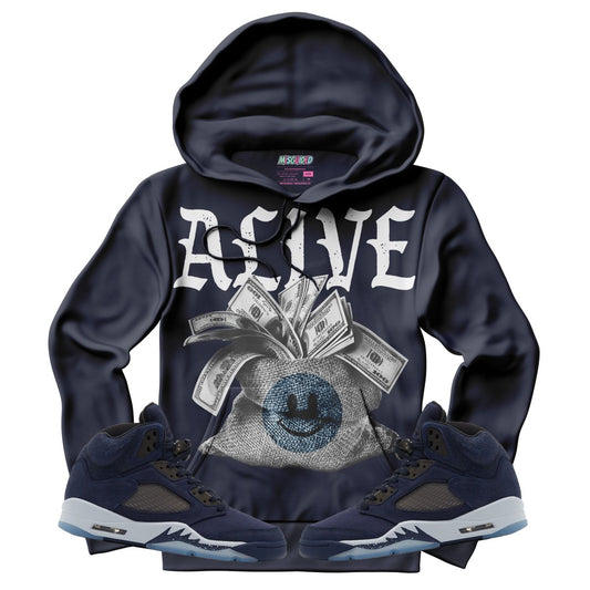 Alive (Air Jordan 5 Midnight Navy) Hoodie - Lucid Soles