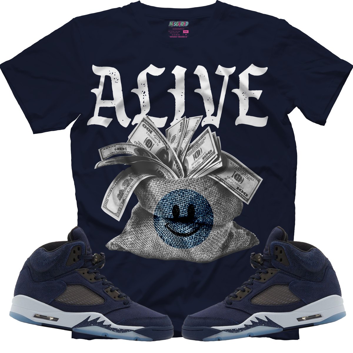 Alive (Air Jordan 5 Midnight Navy) T-Shirt - Lucid Soles