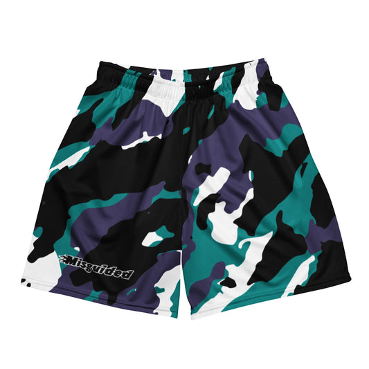 Misguided Camo (Air Jordan 5 Grape) Mesh Shorts - Lucid Soles