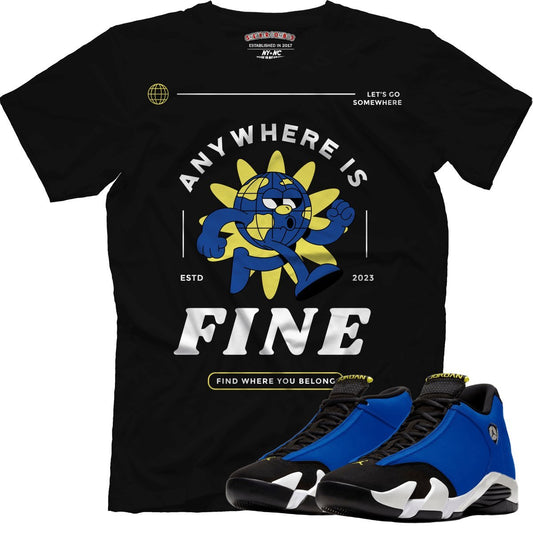 Anywhere Is Fine (Retro 14 Laney) T-Shirt - Lucid Soles