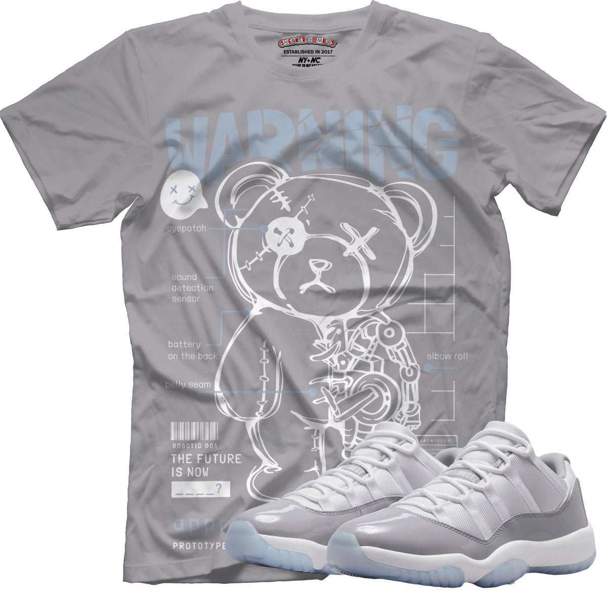 Approach With Caution (Air Jordan 11 Cement Grey) T-Shirt - Lucid Soles
