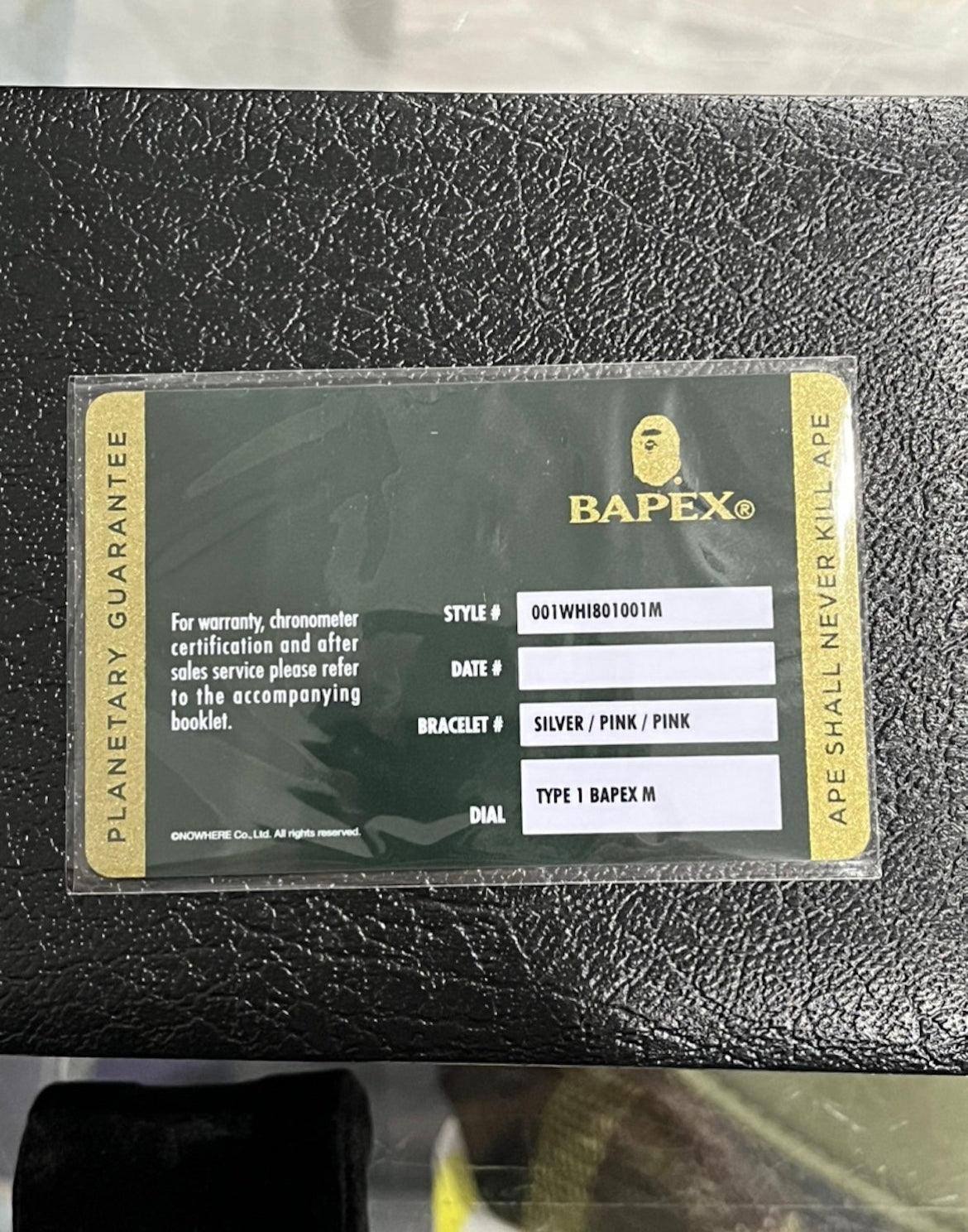 BAPE A Bathing Ape Type 1 Bapex Watch (2022) Pink Silver - Lucid Soles