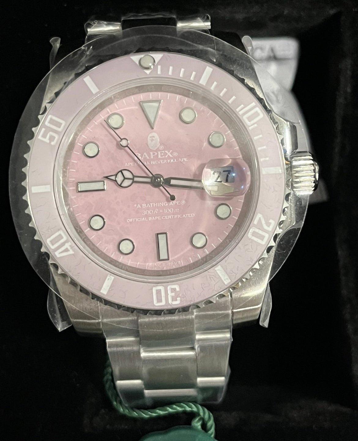 BAPE A Bathing Ape Type 1 Bapex Watch (2022) Pink Silver - Lucid Soles