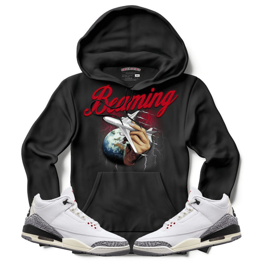 Beaming (Retro 3 White Cement) Hoodie - Lucid Soles