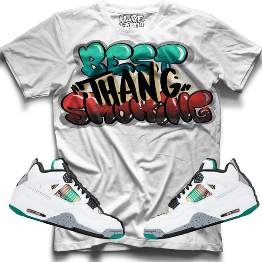 Best Thang Smoking (Rasta Retro 4's) T-Shirt - Lucid Soles