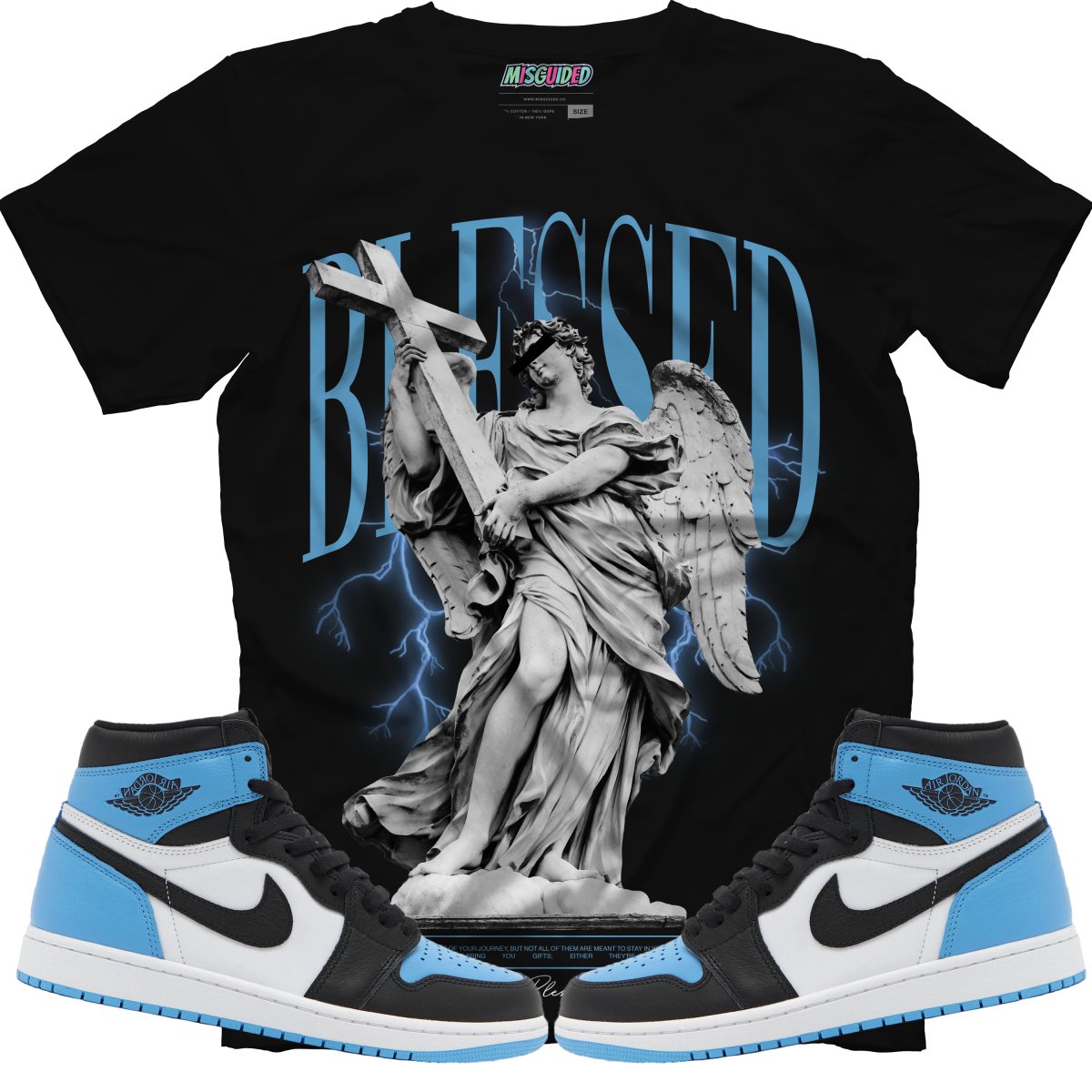 Blessed (Air Jordan 1 High OG "UNC Toe") T-Shirt - Lucid Soles