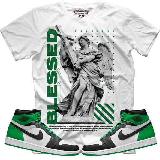 Blessed (Air Jordan 1 Lucky Green) T-Shirt - Lucid Soles