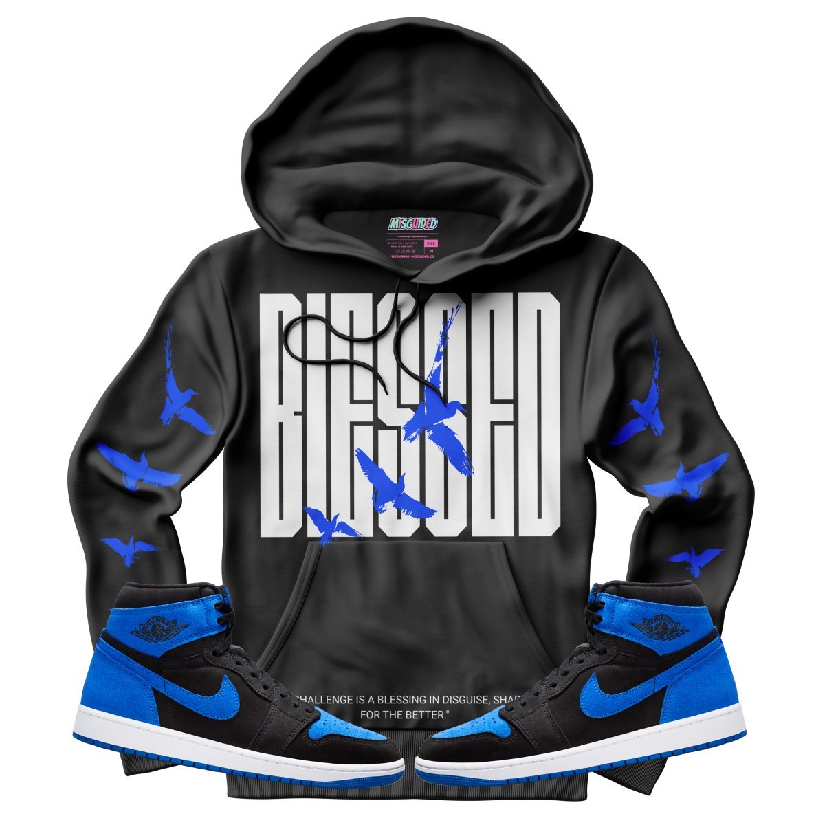 Blessed (Air Jordan 1 Royal Reimagined) Hoodie - Lucid Soles